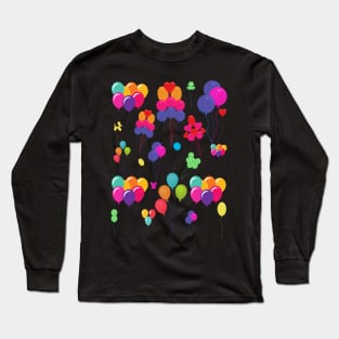 Birthday Party - Balloons Going Up Up and Away! Long Sleeve T-Shirt